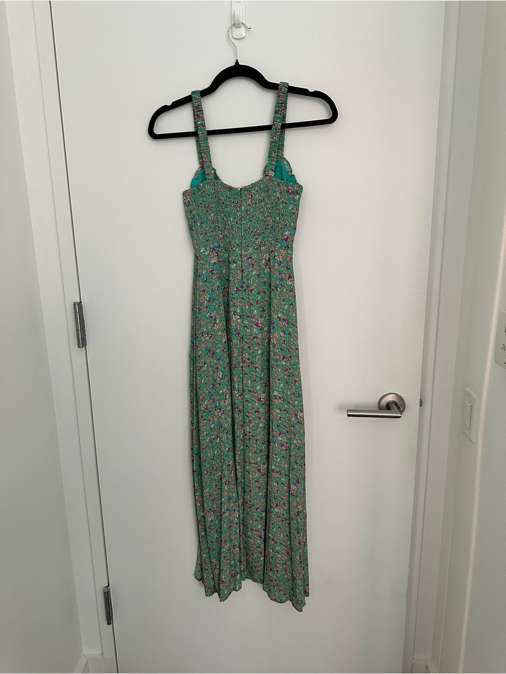 Astr Green Floral Sweetheart Maxi Dress with Side Slit - Picture 3 of 6